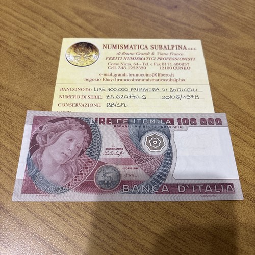Banconota lire 100000 - banconota,