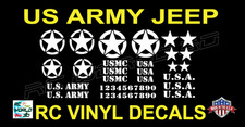 US ARMY RC JEEP VINYL DECALS