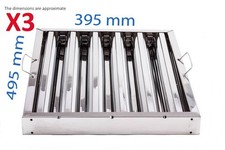 3x Filtro Deflettore Grasso a