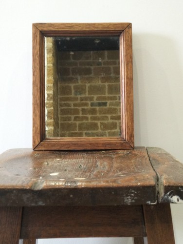 Vintage small oak framed - framed, wall