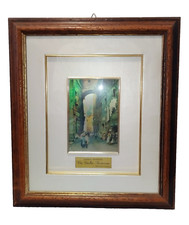 QUADRO serigrafia su lastra di metallo ROESLER FRANZ ROMA SPARITA cm 35x40  arte