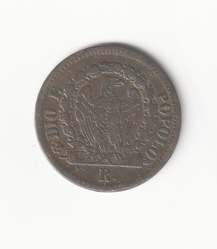 Mezzo baiocco 1849 seconda - mezzo,