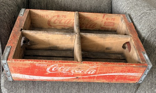 Coca cola cassa legno rosso - coca,