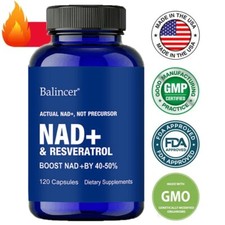 NAD+ Resveratrolo 1000mg Aiuto Sonno Antietà Antiossidante Sport Energia Giovani