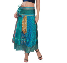 Vintage Silk Magic Wrap Skirt