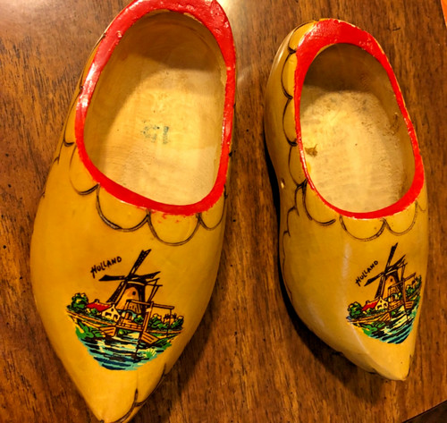 Vintage dutch wooden shoes - vintage,