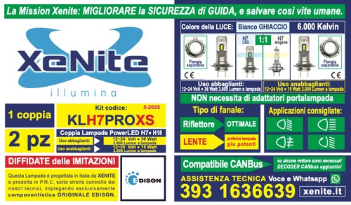 Set lampadine auto led h7 - auto,