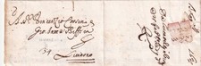 15218-STATO PONTIFICIO, PREF.,LETTERA ANTICA DA BOLOGNA A LIVORNO, CORSINI,1636