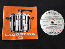 LAGOSTINA PENTOLA PRESSIONE LIBTRETTO PRESSURE COOKER ANNI '70 VINTAGE EPOCA