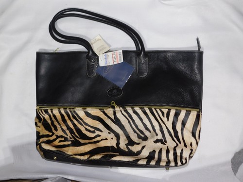 Borsa tote vera pelle nera - vera,