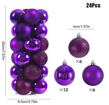 Palline di Natale viola 24