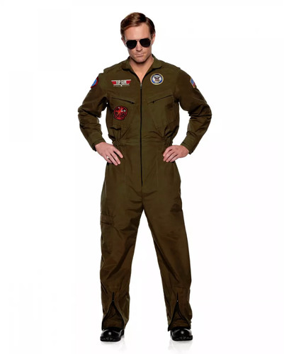 Top gun jet pilot costume - top,
