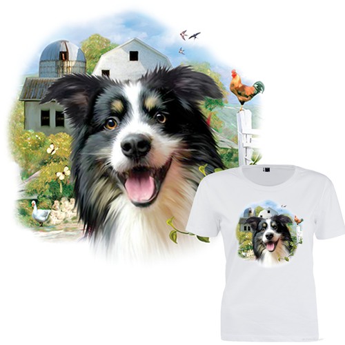 Shirt border collie - t-shirt, donna