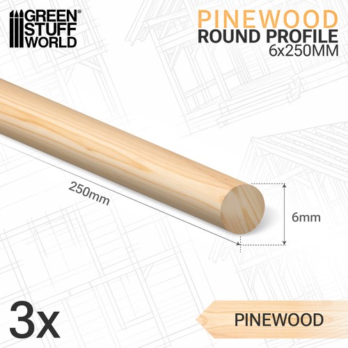 Asta rotonda legno pino - asta,