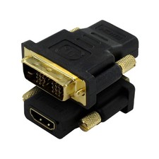 DUAL Hdmi ADATTATORE MASCHIO DVI-D FEMMINA LINK DORATI kj