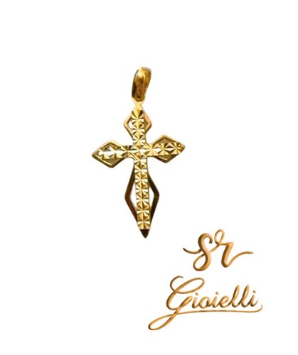 Ciondolo croce stilizzata oro - croce,