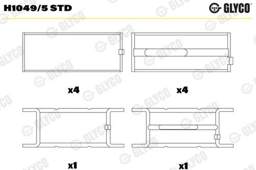 Cuscinetto albero motore glyco - albero,