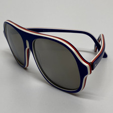 SUNGLASSES VINTAGE LUXSOLF CEBE 80s FRANCE SQUARE SHIELD LENTI VETRO SPECCHIO