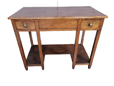 SCRITTOIO IN MASSELLO CON 2 CASSETTI INTEGRO EPOCA XX SECOLO  RESTAURATO