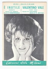 Spartito MINA E' inutile - Valentino vale - ORCHESTRA 1964 Ricky Gianco