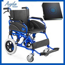 Sedia a Rotelle pieghevole da transito con cuscino antidecubito - carrozzina