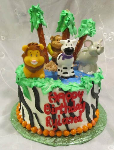 Zoo jungle safari animali cake - zoo,