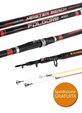 TRABUCCO FOLGORE MASTER BEACH 110 GR CANNA DUE VETTINI SURF CASTING SPIAGGIA