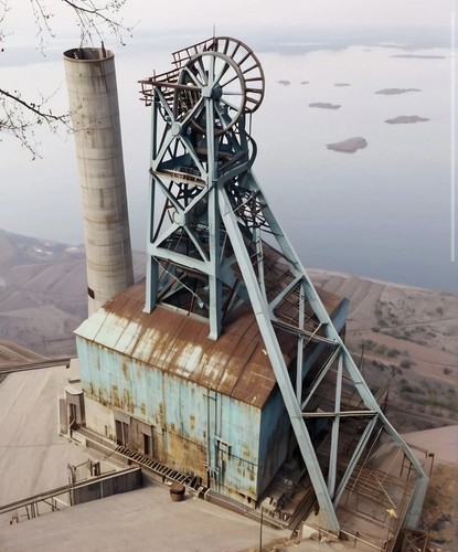 Mine pit head - mine,