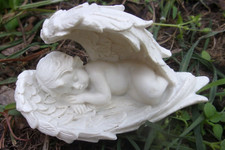 Stampo angelo piccolo lattice 3,5" L x 2" H ad ala intonaco stampo cemento