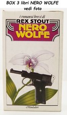 3 LIBRI in BOX NERO WOLFE di classici in GIALLO MONDADORI da REX STOUT ROMANZI @