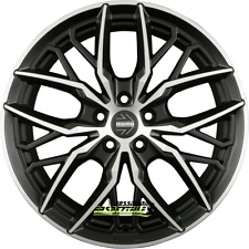 Cerchio Momo Spider nero opaco taglio diamantato 8,5x20 ET35 - LK5/112 ML79,6 alluminio