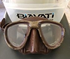 BIAVATI sub maschera apnea in silicone Camo Mimetica Maschera Realizzata a Mano