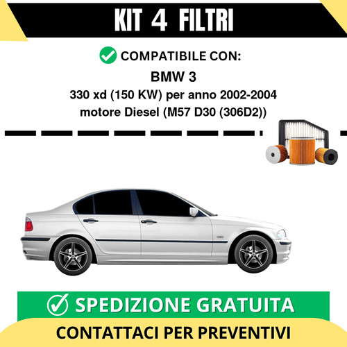 Kit filtri tagliando per bmw - tagliando,