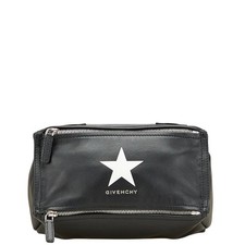GIVENCHY pochette seconda borsa in pelle nera bianca autentica
