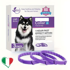 Set Da 3 Collari Per Cani Collare Calmante Taglia Unica Riduzione Ansia Stress