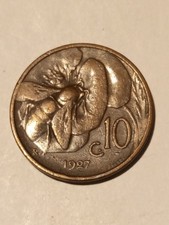 Moneta Regno d'Italia Vittorio Emanuele III 10 Centesimi Ape 1927
