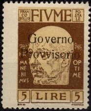 FIUME 1921 -162- MNH** 5 lire