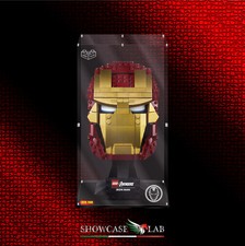 TECA IN PLEXIGLASS ACRILICO-SHOWCASE-TECA PER LEGO 76165-CASCO DI IRON MAN-L31