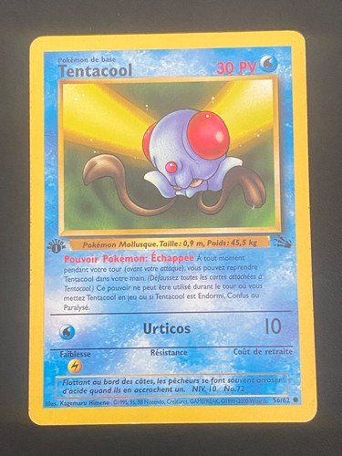 Carte pokemon tentacool 62 - tentacool, 56/62