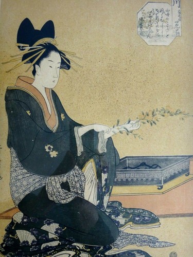 Utamaro estampe encadrée