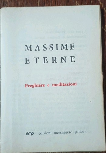 Libro massime eterne preghiere - massime,