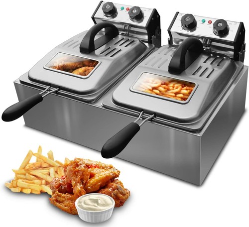 Friggitrice commerciale doppia - friggitrice,