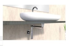 BONOMINI SIFONE CILINDRICO KING SALVA SPAZIO PER LAVABO IN ABS CROMATO 1"1/4 D32