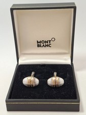 Autentici gemelli ovali Montblanc oro argento 925 incisi