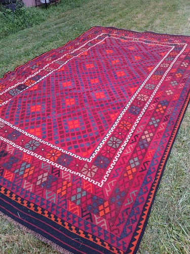 Tappeto kilim 9x14 piedi - kilim, rosso