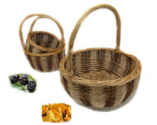 Set 3 ceste in vimini noce e