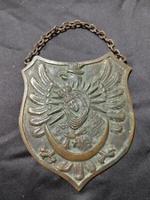 Antica placca in bronzo stemma Polonia primi 900