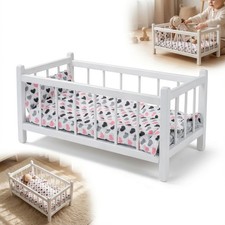Letto legno bianco per bambole