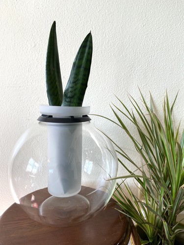 Vaso fiori vetro soffiato anni