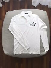 DSQUARED2 T-SHIRT POLO UOMO TG. S BIANCA MANICHE LUNGHE 100% ORIGINALE DSQUARED